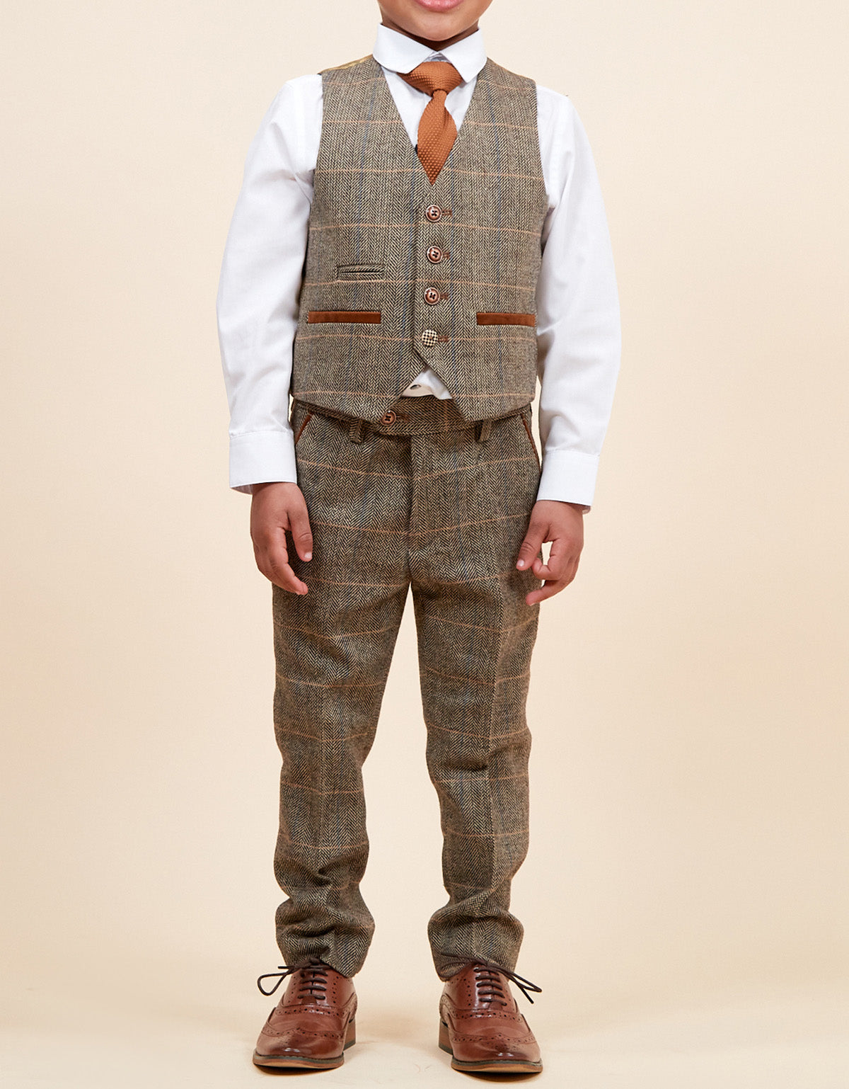 MARC DARCY Ted Kids 3pc Suit - Tan