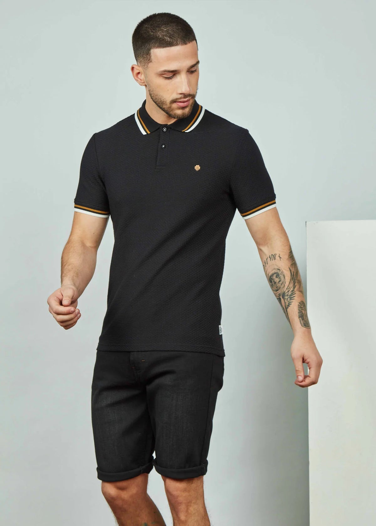 MISH MASH Paul Washed Jean Shorts - Black