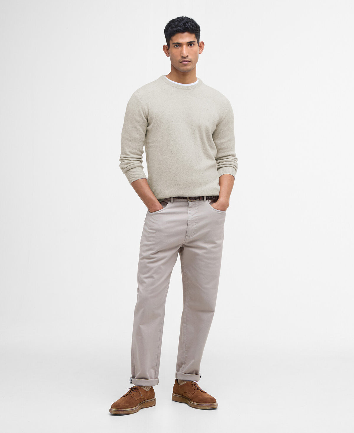 Barbour Tisbury Crew neck Knitted Jumper - Mist