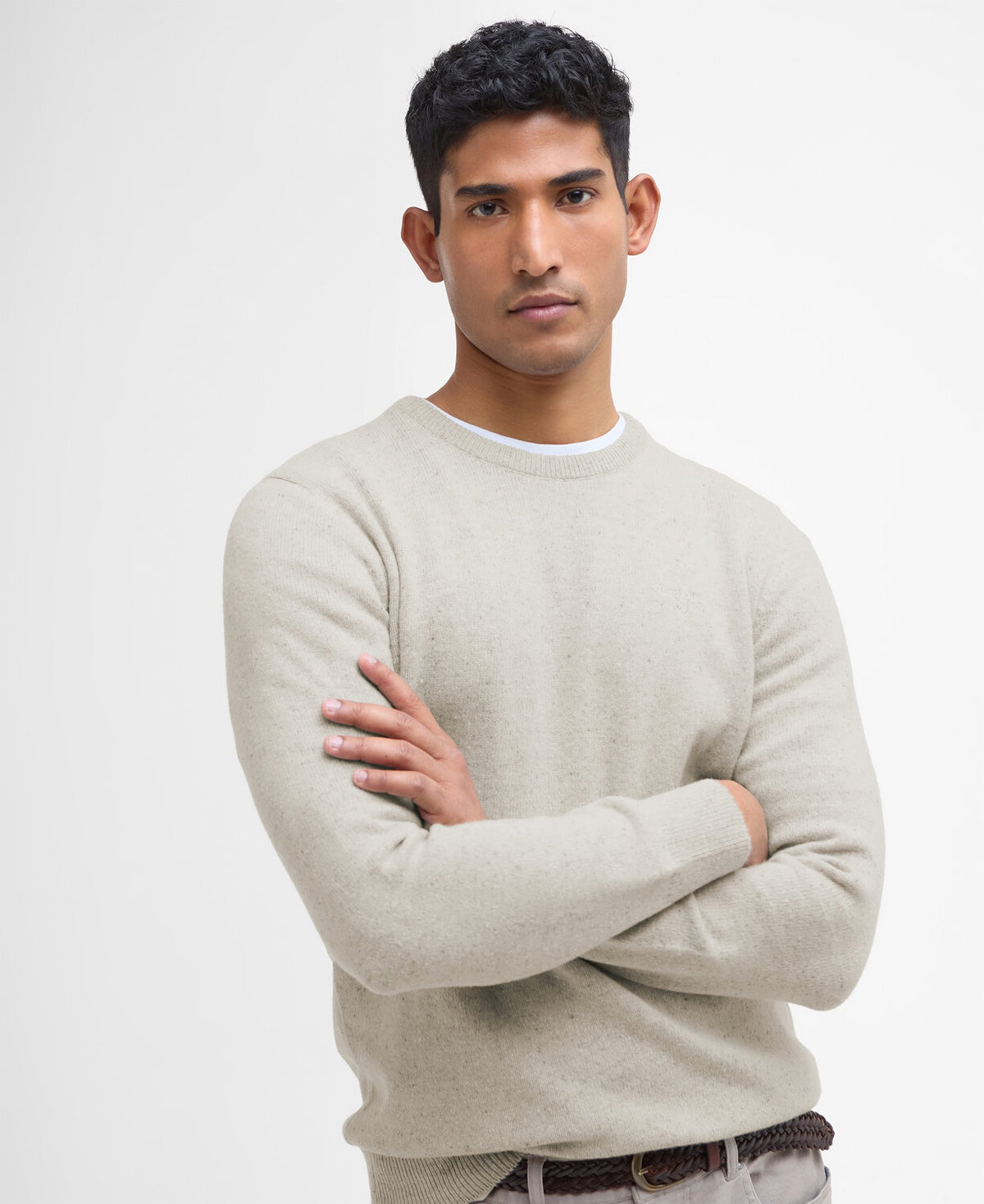 Barbour Tisbury Crew neck Knitted Jumper - Mist