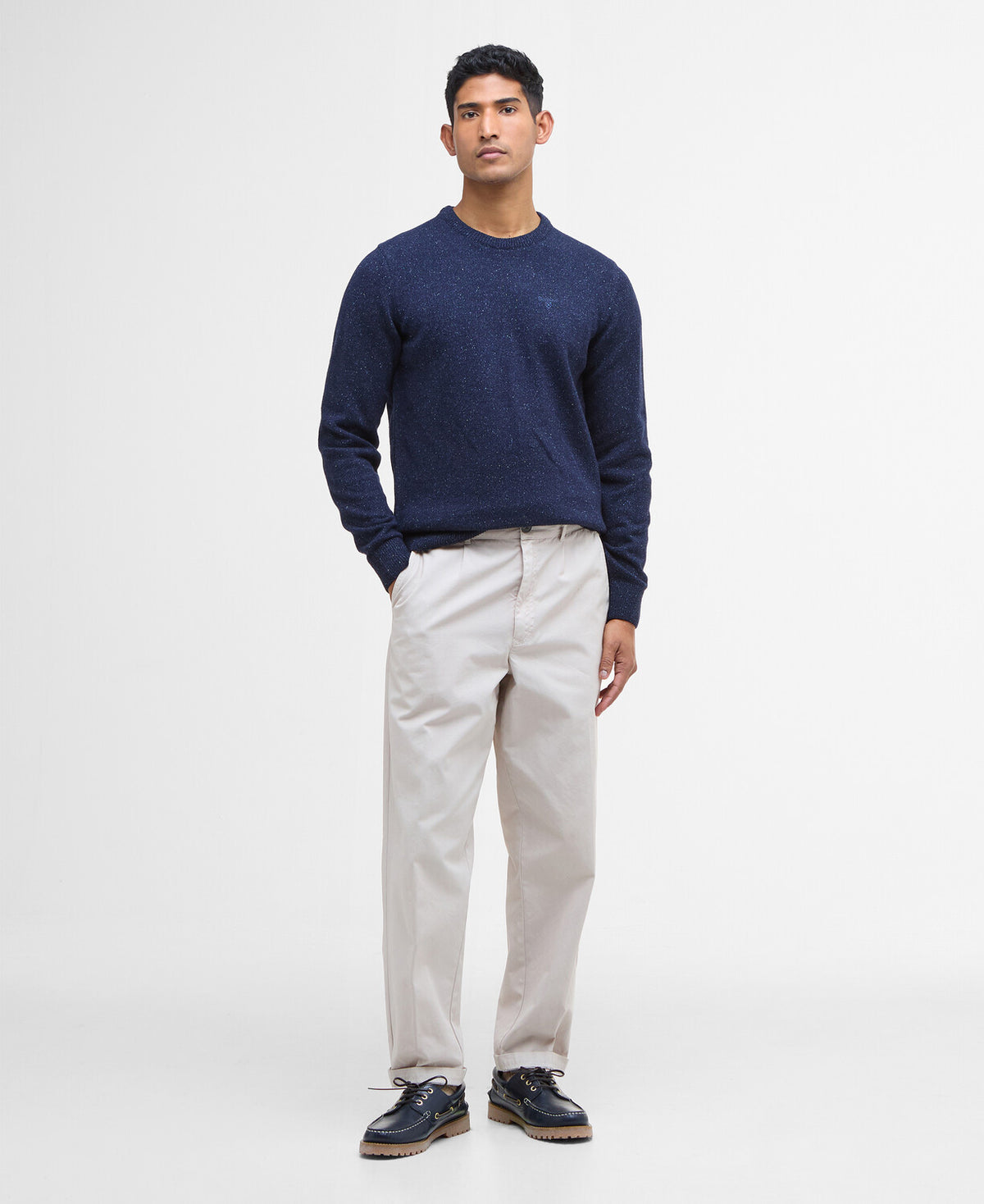 Barbour Tisbury Crew Neck Knitted Jumper - Deep Blue