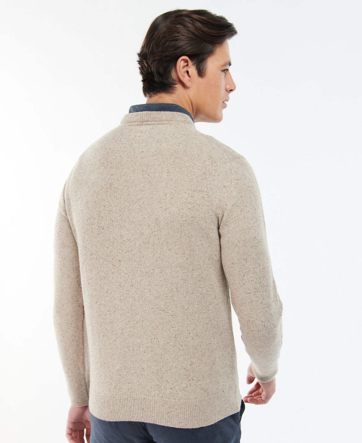 Barbour Tisbury Crew Neck Knitted Jumper - Stone