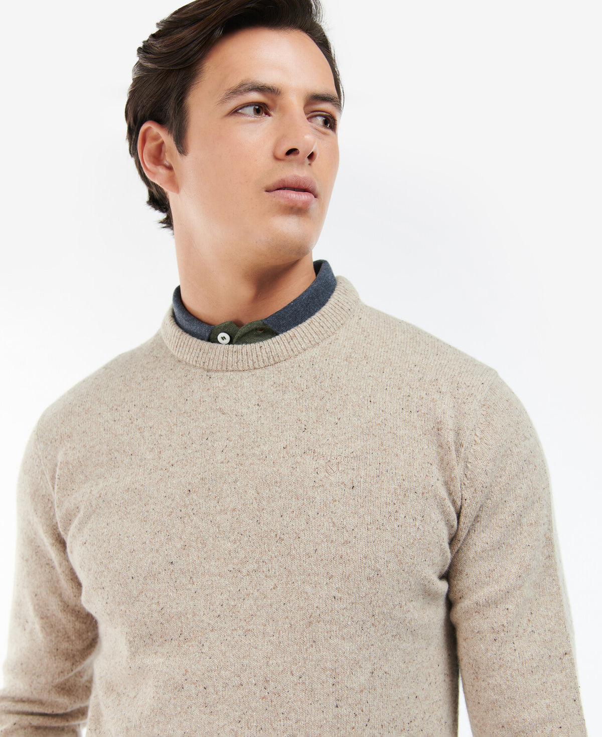 Barbour Tisbury Crew Neck Knitted Jumper - Stone