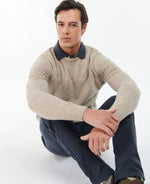 Barbour Tisbury Crew Neck Knitted Jumper - Stone
