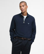 Barbour Lingwood Half Zip Funnel Neck Knitted Jumper - Navy Blue