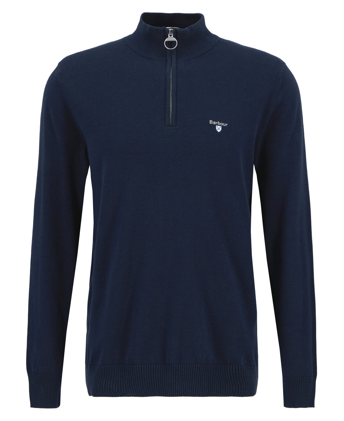 Barbour Lingwood Half Zip Funnel Neck Knitted Jumper - Navy Blue