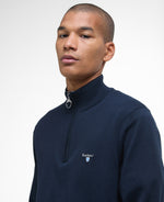 Barbour Lingwood Half Zip Funnel Neck Knitted Jumper - Navy Blue