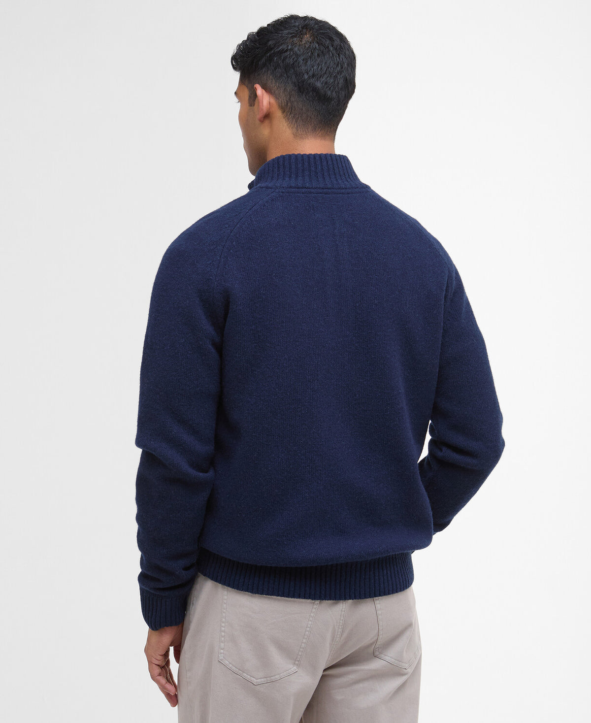 Barbour Grangetown Half Zip Knitted Jumper - Navy Blue