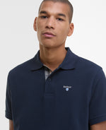 BARBOUR Tartan Pique Polo Shirt - Navy Blue