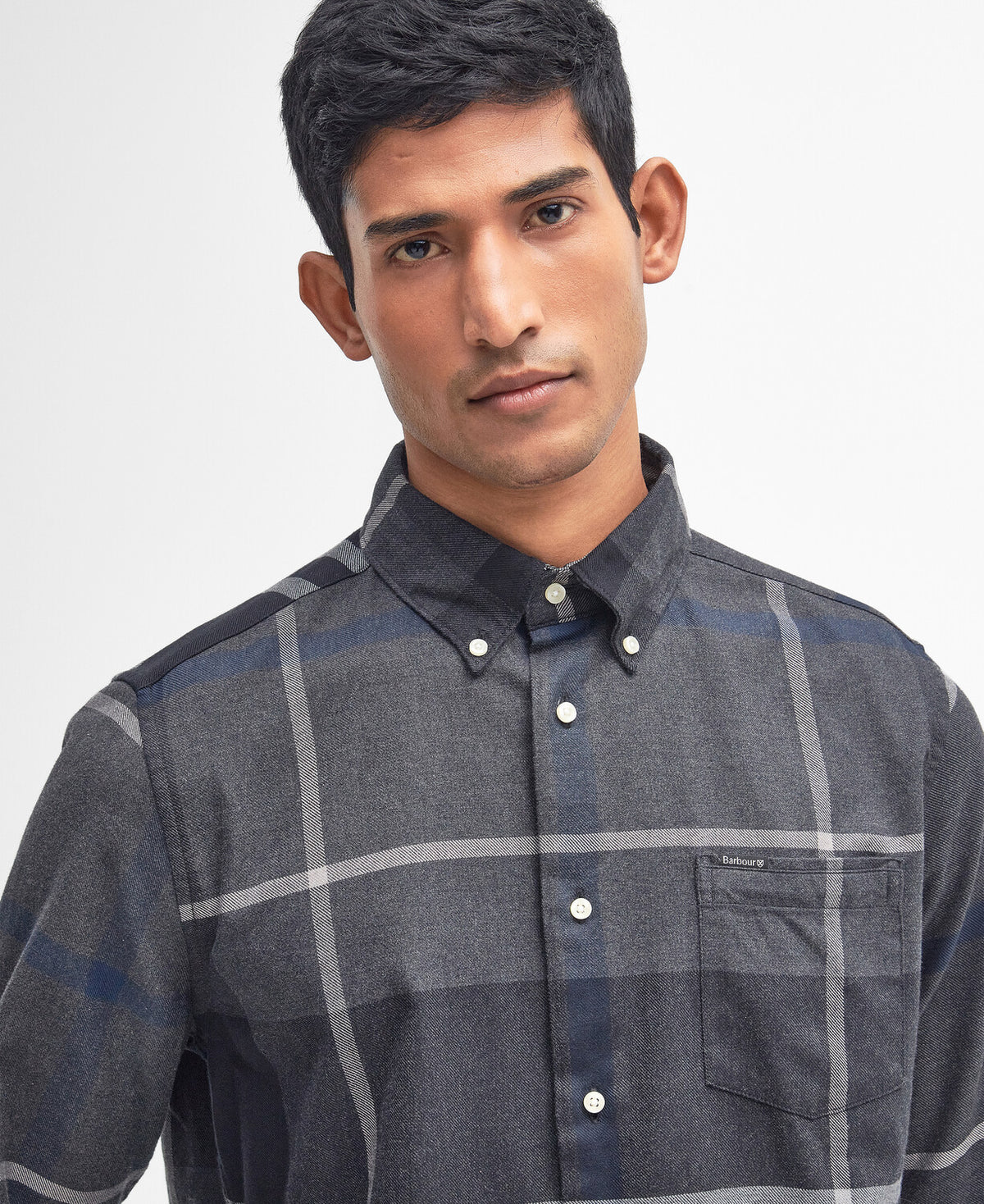 Barbour Dunoon Tailored Tartan Shirt - Graphite Black