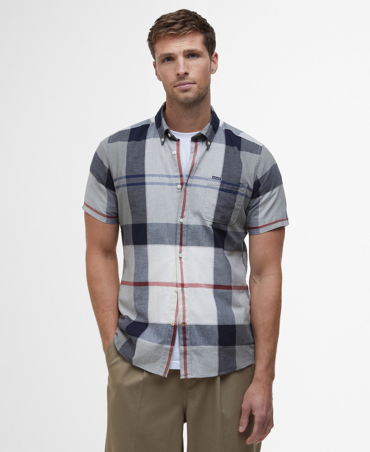 Barbour Doughill Short Sleeve Tartan Shirt - Bleached Pine