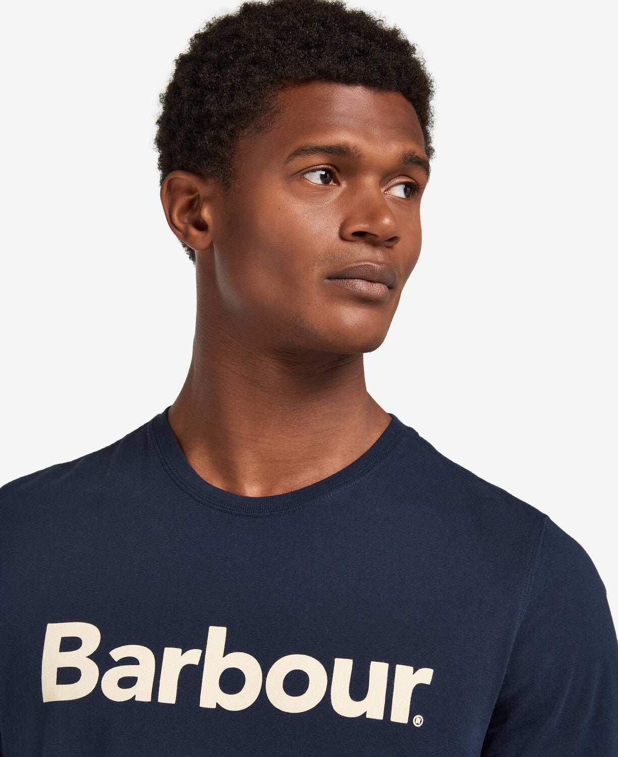 Barbour Logo T-Shirt Navy– OUTFIT78 - Main Image