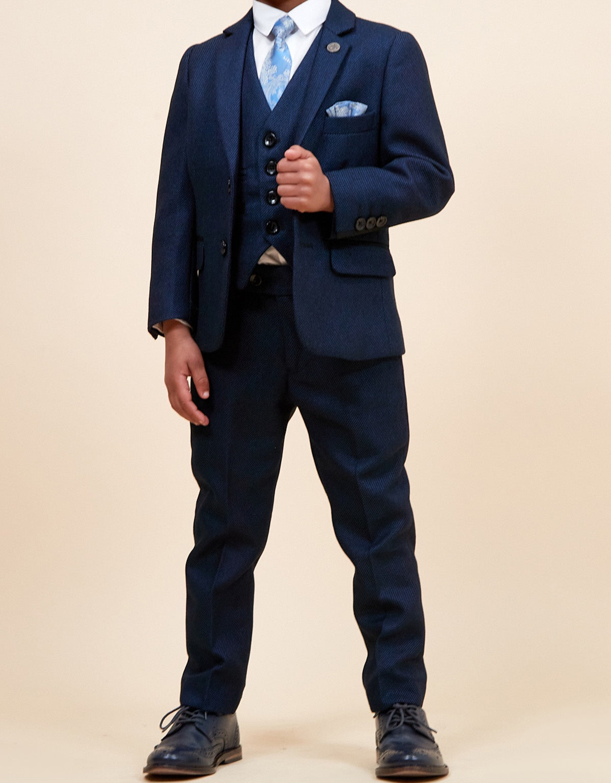 Marc Darcy Callum Kids 3pc Suit - Navy Blue