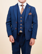 MARC DARCY Max Kids 3pc Suit - Royal Blue