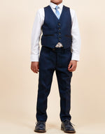 Marc Darcy Callum Kids 3pc Suit - Navy Blue