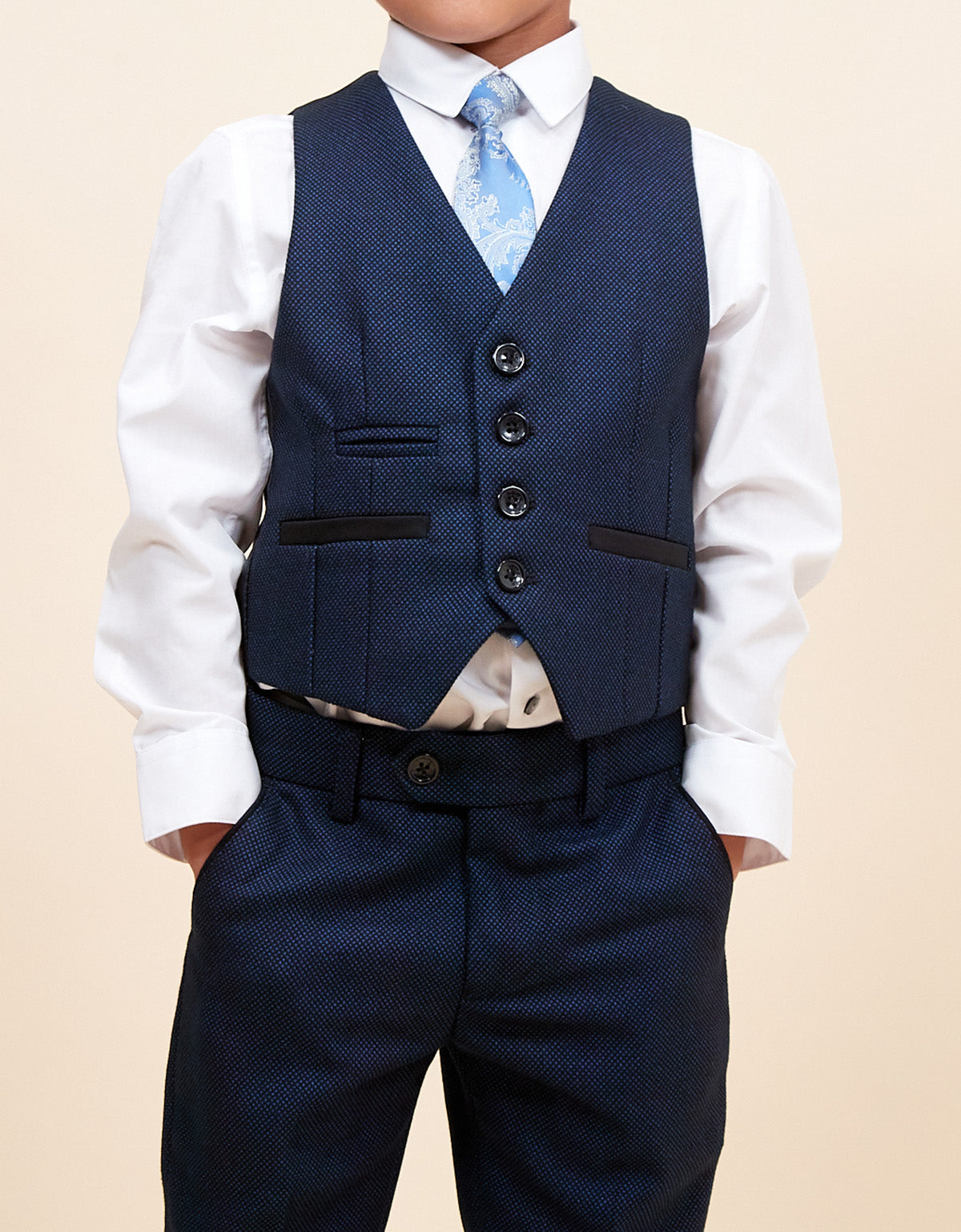 Marc Darcy Callum Kids 3pc Suit - Navy Blue