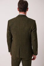 Marc Darcy Dean Tweed Blazer - Olive Green