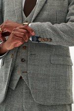 MARC DARCY Kris Tweed Blazer - Silver/ Grey