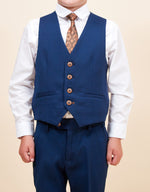 MARC DARCY Max Kids 3pc Suit - Royal Blue