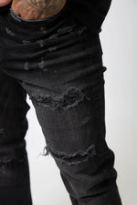 Valere Milano Marco Rip & Repair Jeans - Black