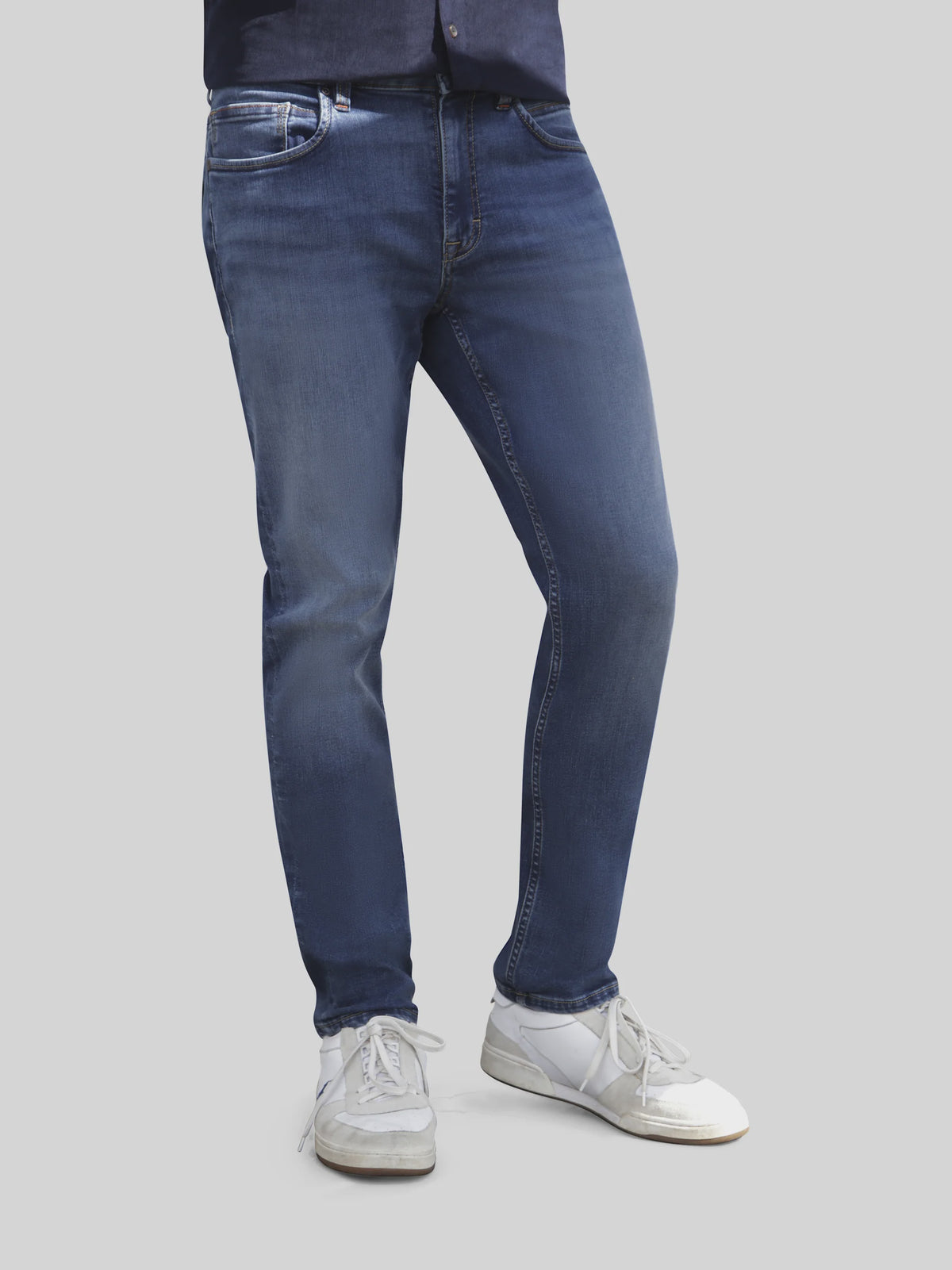 Mish Mash Ajanta Tapered Stretch Denim Jean - Mid Blue