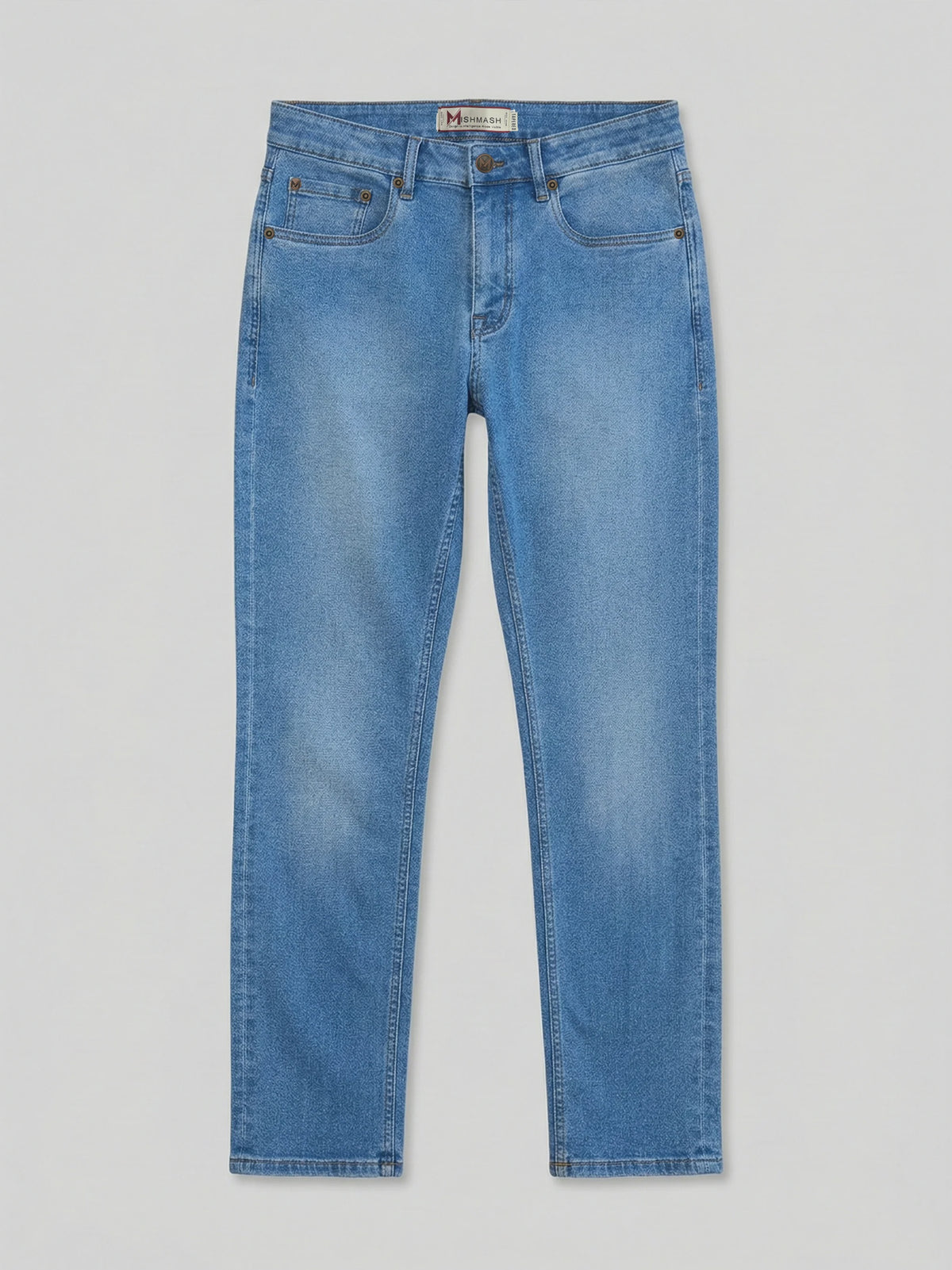 Mish Mash Mirage Tapered Stretch Denim Jean - Light Blue