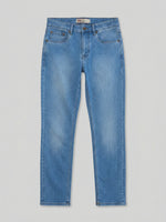 Mish Mash Mirage Tapered Stretch Denim Jean - Light Blue