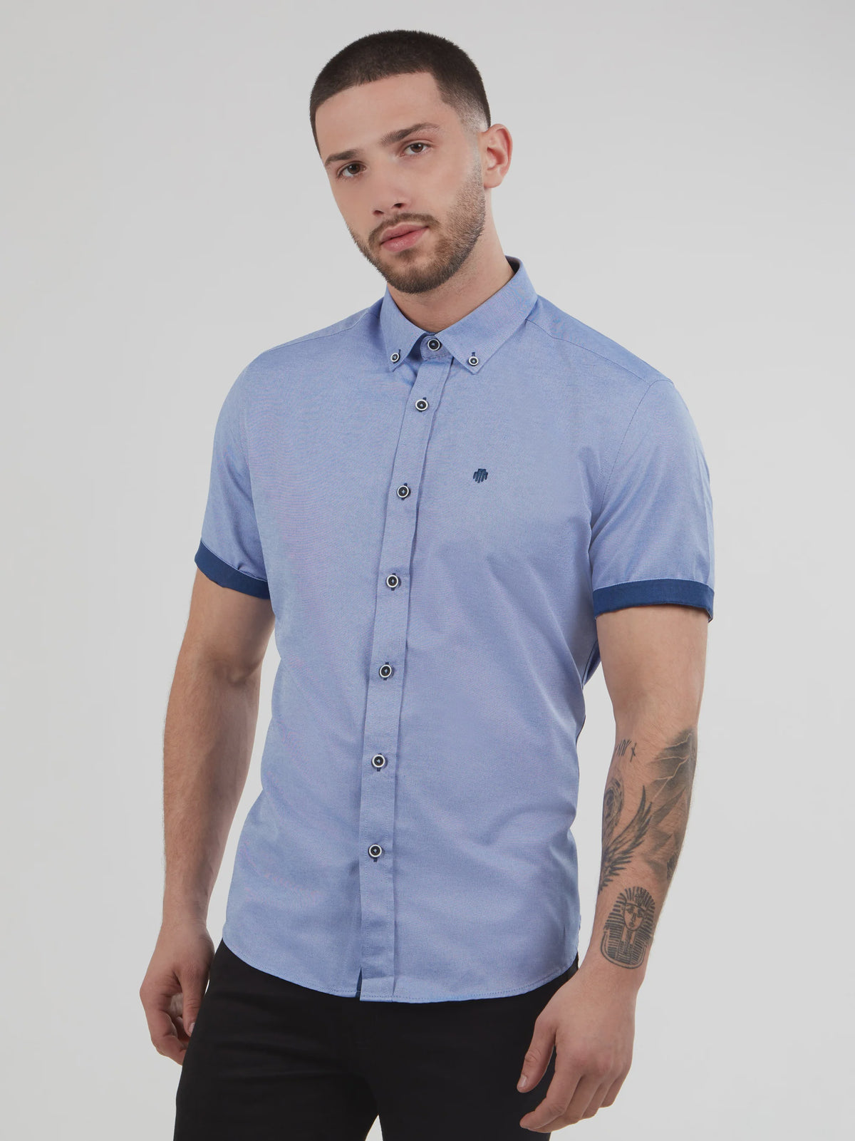 Mish Mash Summit Short Sleeve Shirt - Chambray Blue