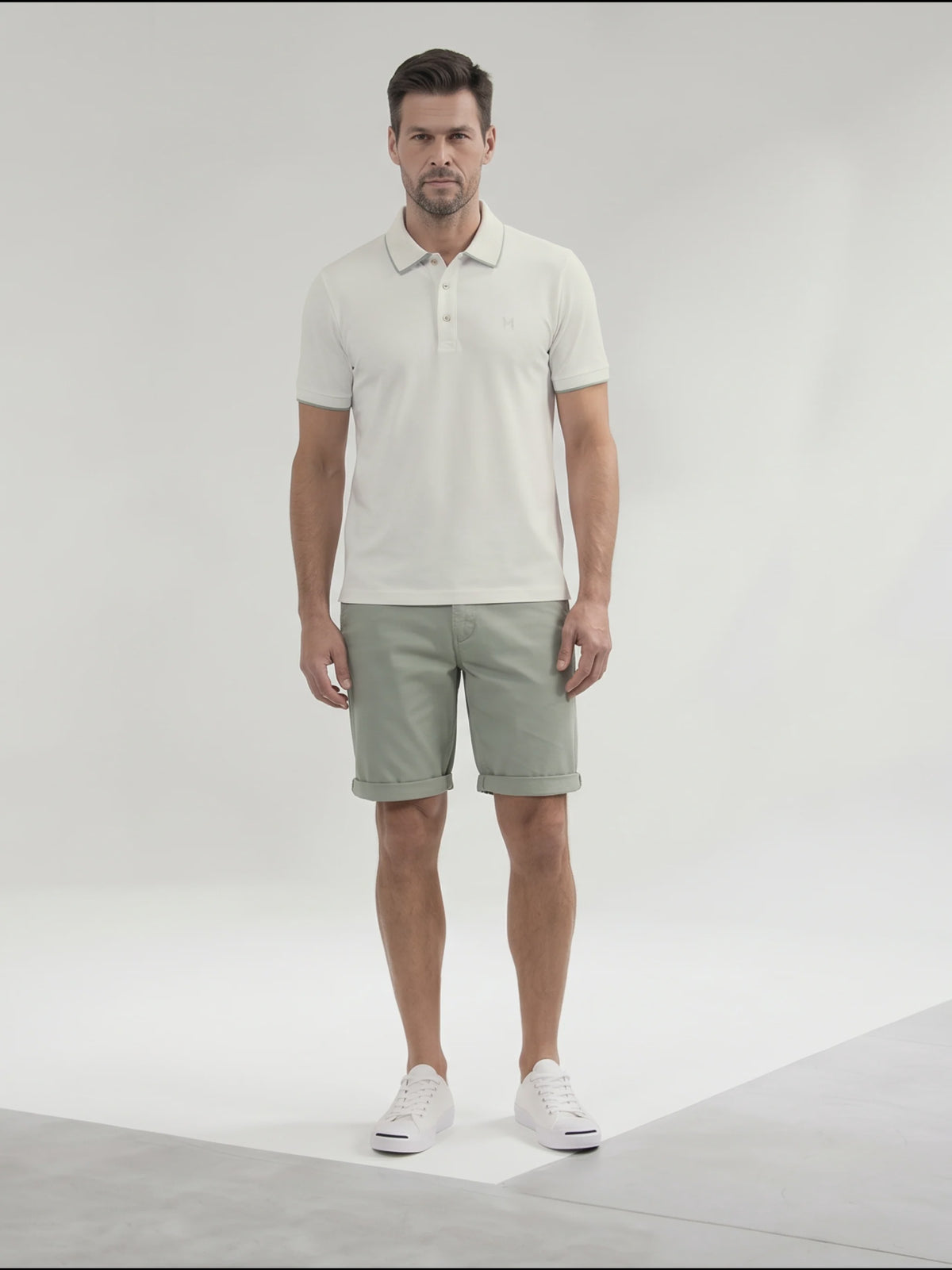Mish Mash Weymouth Chino Shorts - Lt Desert Sage