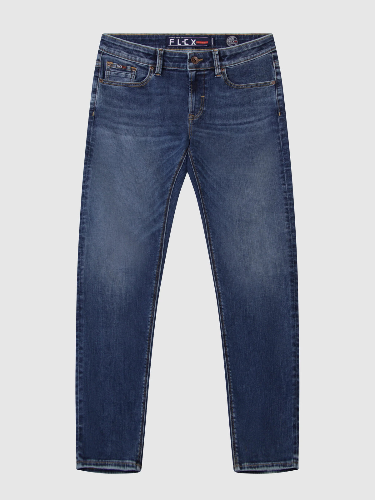 Mish Mash Flex Active Stretch Tapered Jean - Mid Blue