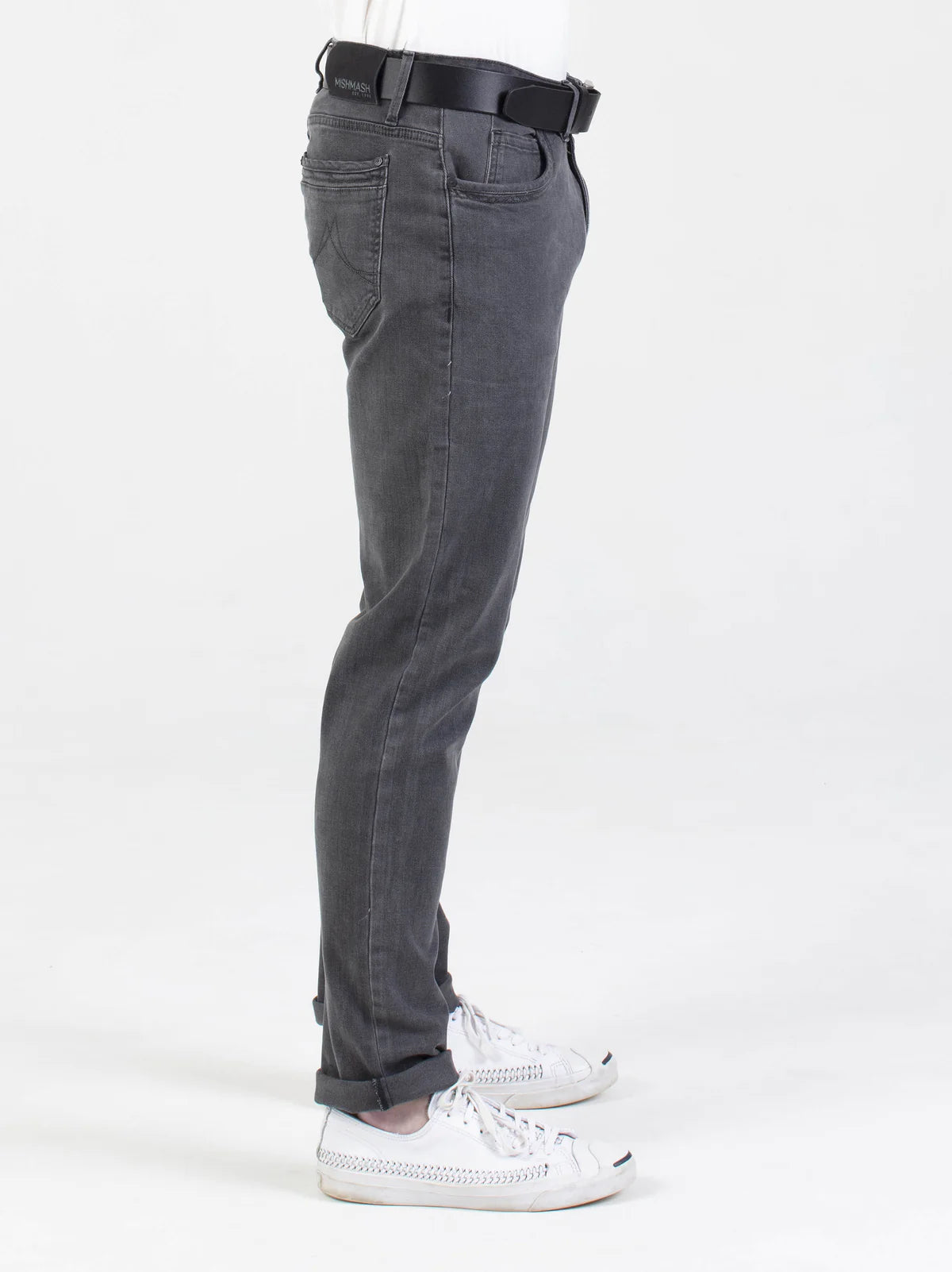 Mish Mash Hawker Stretch Brushed Denim Tapered Jean - Grey