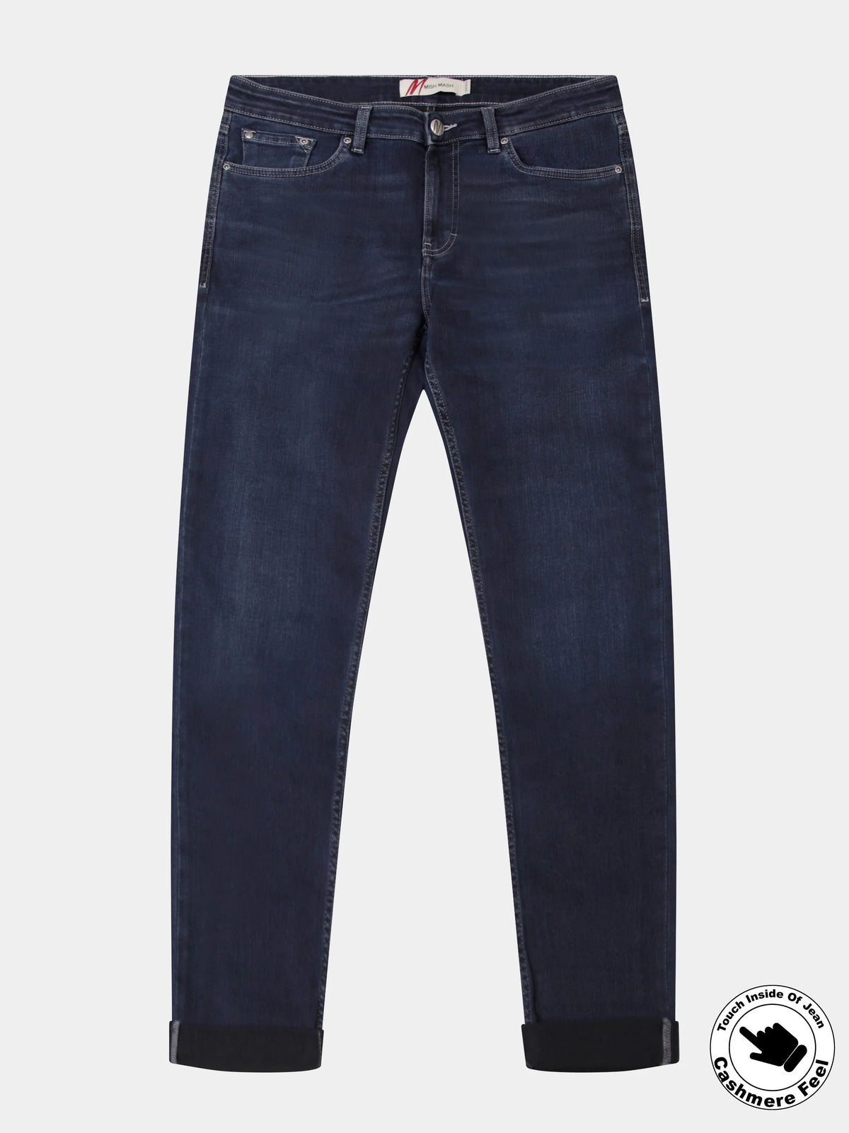 Mish Mash Mirage Tapered Stretch Denim Jean - Blue/ Black