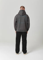 Nicce Bicol Back Graphic Hoody - Charcoal