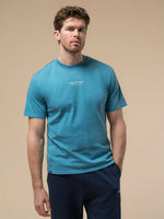 Penfield Circle Landscape Back Print T-Shirt - Niagara Blue