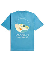 Penfield Circle Landscape Back Print T-Shirt - Niagara Blue