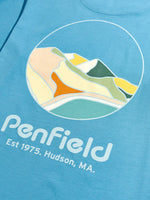 Penfield Circle Landscape Back Print T-Shirt - Niagara Blue