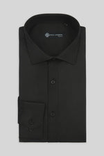 Paul Andrew Oliver Cutaway Collar Shirt - Black