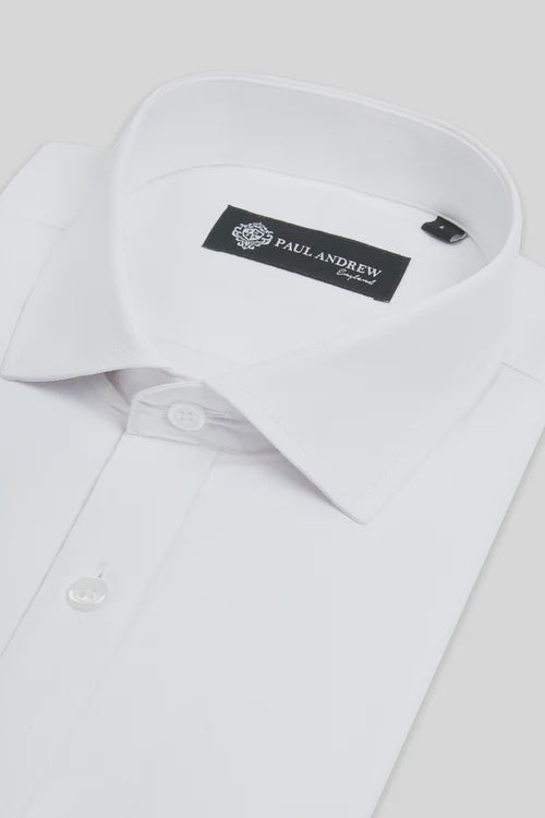 Paul Andrew Oliver Cutaway Collar Shirt - White