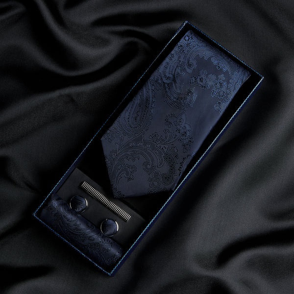 Paul Andrew Paisley Tie - Dark Navy