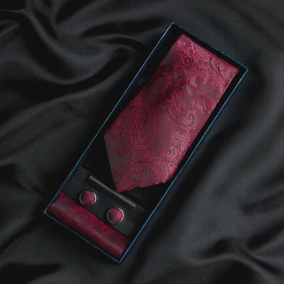 Paul Andrew Paisley Tie - Red