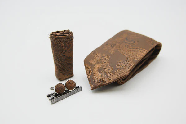 Paul Andrew Paisley Tie - Dark Brown