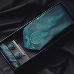 Paul Andrew Paisley Tie - Teal Green