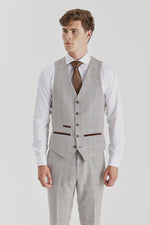 Paul Andrew Leo Waistcoat - Beige