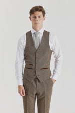 Paul Andrew Oscar Waistcoat - Brown