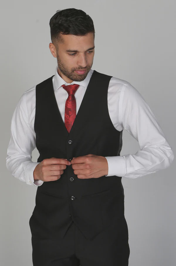 Paul Andrew Parker Waistcoat - Black