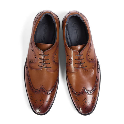 Paul Andrew Cambridge Brogue Shoes - Tan