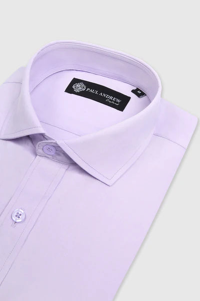 Paul Andrew Oliver Cutaway Collar Shirt - Lilac