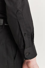 Paul Andrew Oliver Cutaway Collar Shirt - Black