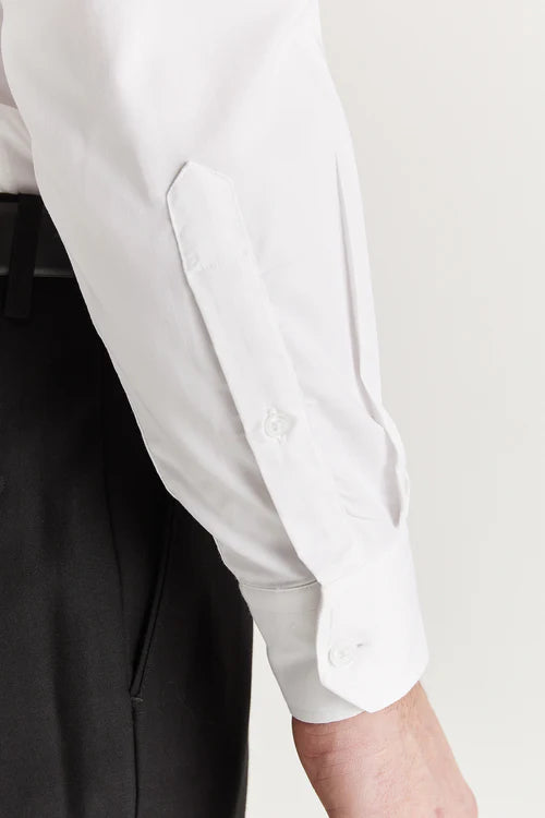 Paul Andrew Oliver Cutaway Collar Shirt - White