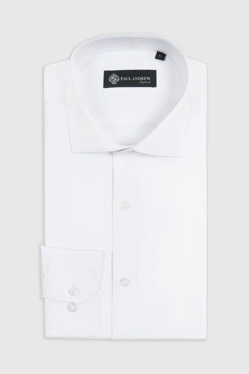 Paul Andrew Oliver Cutaway Collar Shirt - White